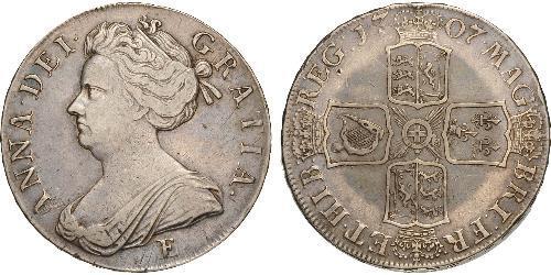 1 Crown Reino de Inglaterra (927-1649,1660-1707) Plata Ana de Gran Bretaña(1665-1714)