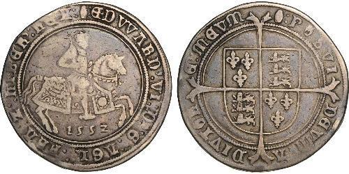1 Crown Reino de Inglaterra (927-1649,1660-1707) Plata Eduardo VI  (1537-1553)