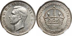 1 Crown Australien (1788 - 1939) Silber Georg VI (1895-1952)