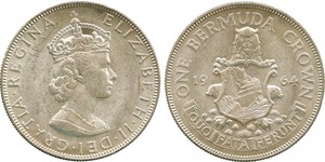 1 Crown Bermuda Silber Elizabeth II (1926-2022)
