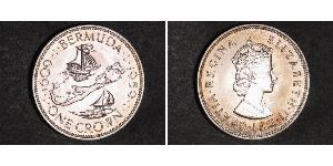 1 Crown Bermuda Silber Elizabeth II (1926-2022)