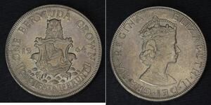 1 Crown Bermuda Silber Elizabeth II (1926-2022)