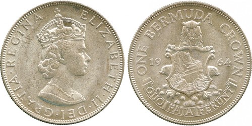 1 Crown Bermuda Silber Elizabeth II (1926-2022)