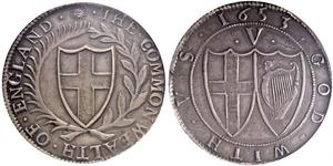 1 Crown Commonwealth of England (1649-1660) Silber 