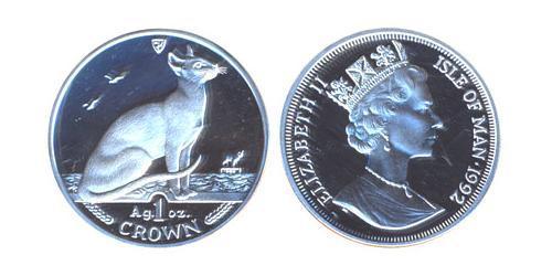 1 Crown Isle of Man Silber 