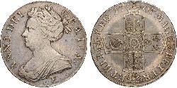 1 Crown Königreich England (927-1649,1660-1707) Silber Anne (Großbritannien)(1665-1714)