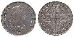 1 Crown Königreich England (927-1649,1660-1707) Silber Karl II (1630-1685)