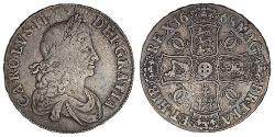 1 Crown Königreich England (927-1649,1660-1707) Silber Karl II (1630-1685)