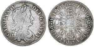 1 Crown Königreich England (927-1649,1660-1707) Silber Karl II (1630-1685)