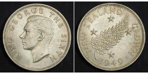1 Crown Neuseeland Silber Georg VI (1895-1952)
