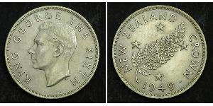 1 Crown Neuseeland Silber Georg VI (1895-1952)