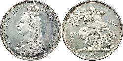 1 Crown Vereinigtes Königreich von Großbritannien und Irland (1801-1922) Silber Victoria (1819 - 1901)