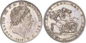 1 Crown Vereinigtes Königreich von Großbritannien und Irland (1801-1922) Silber Georg III (1738-1820)