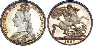 1 Crown Vereinigtes Königreich von Großbritannien und Irland (1801-1922) Silber Victoria (1819 - 1901)