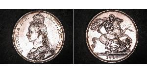 1 Crown Vereinigtes Königreich von Großbritannien und Irland (1801-1922) Silber Victoria (1819 - 1901)