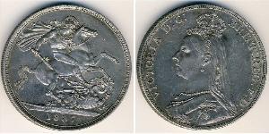 1 Crown Vereinigtes Königreich von Großbritannien und Irland (1801-1922) Silber Victoria (1819 - 1901)