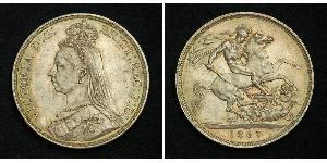 1 Crown Vereinigtes Königreich von Großbritannien und Irland (1801-1922) Silber Victoria (1819 - 1901)