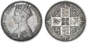 1 Crown Vereinigtes Königreich von Großbritannien und Irland (1801-1922) Silber Victoria (1819 - 1901)