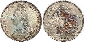 1 Crown Vereinigtes Königreich von Großbritannien und Irland (1801-1922) Silber Victoria (1819 - 1901)