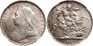 1 Crown Vereinigtes Königreich von Großbritannien und Irland (1801-1922) Silber Victoria (1819 - 1901)