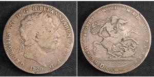 1 Crown Vereinigtes Königreich von Großbritannien und Irland (1801-1922) Silber Georg III (1738-1820)