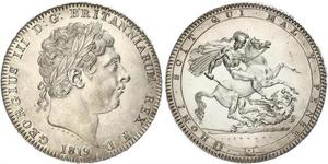 1 Crown Vereinigtes Königreich von Großbritannien und Irland (1801-1922) Silber Georg III (1738-1820)