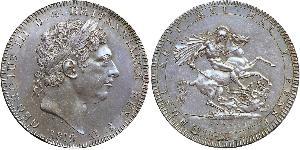 1 Crown Vereinigtes Königreich von Großbritannien und Irland (1801-1922) Silber Georg III (1738-1820)