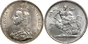 1 Crown Vereinigtes Königreich von Großbritannien und Irland (1801-1922) Silber Victoria (1819 - 1901)
