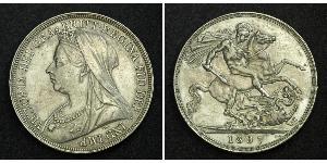 1 Crown Vereinigtes Königreich von Großbritannien und Irland (1801-1922) Silber Victoria (1819 - 1901)