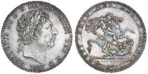 1 Crown Vereinigtes Königreich von Großbritannien und Irland (1801-1922) Silber Georg III (1738-1820)