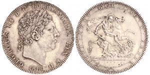 1 Crown Vereinigtes Königreich von Großbritannien und Irland (1801-1922) Silber Georg III (1738-1820)