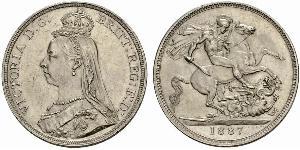 1 Crown Vereinigtes Königreich von Großbritannien und Irland (1801-1922) Silber Victoria (1819 - 1901)