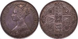 1 Crown Vereinigtes Königreich von Großbritannien und Irland (1801-1922) Silber Victoria (1819 - 1901)