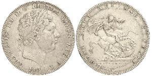 1 Crown Vereinigtes Königreich von Großbritannien und Irland (1801-1922) Silber Georg III (1738-1820)