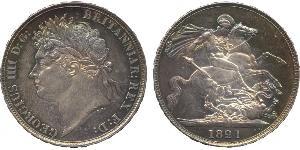 1 Crown Vereinigtes Königreich von Großbritannien und Irland (1801-1922) Silber Georg IV (1762-1830)