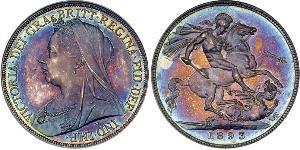 1 Crown Vereinigtes Königreich von Großbritannien und Irland (1801-1922) Silber Victoria (1819 - 1901)