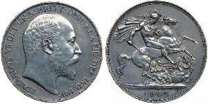 1 Crown Vereinigtes Königreich von Großbritannien und Irland (1801-1922) Silber Eduard VII (1841-1910)