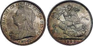 1 Crown Vereinigtes Königreich von Großbritannien und Irland (1801-1922) Silber Victoria (1819 - 1901)