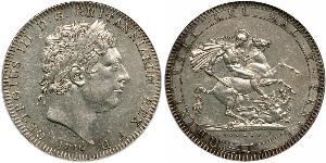 1 Crown Vereinigtes Königreich von Großbritannien und Irland (1801-1922) Silber Georg III (1738-1820)