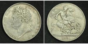1 Crown Vereinigtes Königreich von Großbritannien und Irland (1801-1922) Silber Georg IV (1762-1830)