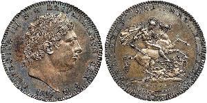 1 Crown Vereinigtes Königreich von Großbritannien und Irland (1801-1922) Silber Georg III (1738-1820)