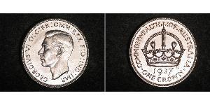 1 Crown Australia (1788 - 1939) Silver George VI (1895-1952)