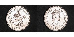 1 Crown Bermuda Silver Elizabeth II (1926-2022)