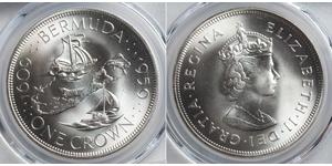 1 Crown Bermuda Silver Elizabeth II (1926-2022)
