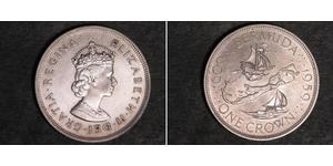 1 Crown Bermuda Silver Elizabeth II (1926-2022)