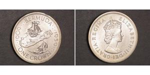 1 Crown Bermuda Silver Elizabeth II (1926-2022)