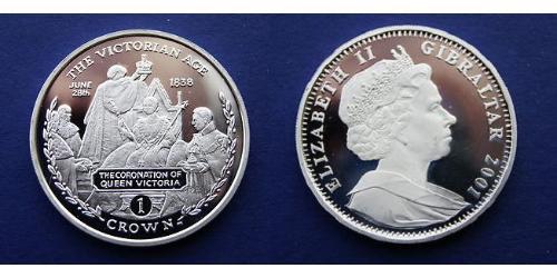1 Crown Gibraltar (1704 - ) Silver Elizabeth II (1926-2022)