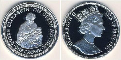 1 Crown Isle of Man Silver 