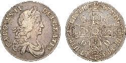1 Crown Kingdom of England (927-1649,1660-1707) Silver Charles II (1630-1685)