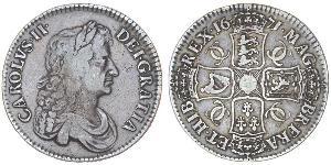 1 Crown Kingdom of England (927-1649,1660-1707) Silver Charles II (1630-1685)
